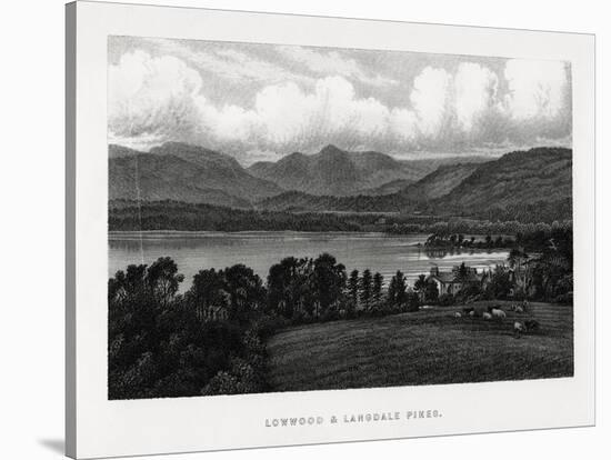 Lowwood and Langdale Pikes, Lake District, Cumbria, 1896-null-Stretched Canvas