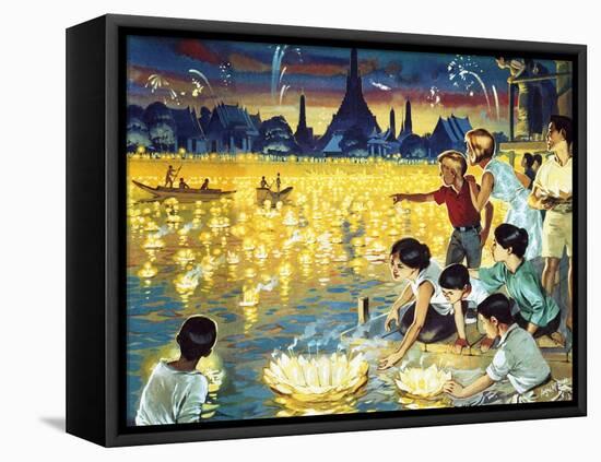 Loy Krathong Festival in Bangkok-Mcbride-Framed Stretched Canvas