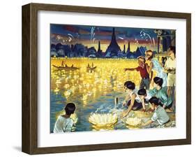 Loy Krathong Festival in Bangkok-Mcbride-Framed Giclee Print