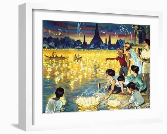 Loy Krathong Festival in Bangkok-Mcbride-Framed Giclee Print