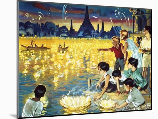 Loy Krathong Festival in Bangkok-Mcbride-Mounted Giclee Print