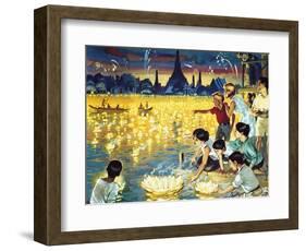 Loy Krathong Festival in Bangkok-Mcbride-Framed Giclee Print