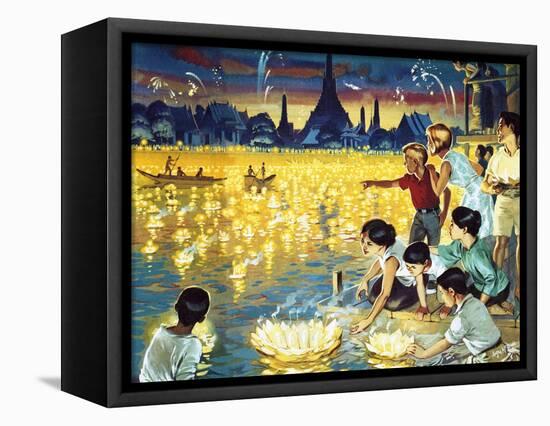 Loy Krathong Festival in Bangkok-Mcbride-Framed Stretched Canvas