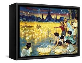 Loy Krathong Festival in Bangkok-Mcbride-Framed Stretched Canvas