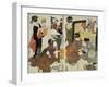 Loyal League Depicting Everyday Life of an Edo Period Household-Kitagawa Utamaro-Framed Giclee Print