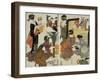 Loyal League Depicting Everyday Life of an Edo Period Household-Kitagawa Utamaro-Framed Giclee Print