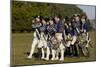 Loyalist Colonials Marching in a Reenactment on the Yorktown Battlefield, Virginia-null-Mounted Giclee Print