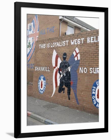 Loyalist Mural, Shankill Road, Belfast, Northern Ireland, United Kingdom-David Lomax-Framed Photographic Print