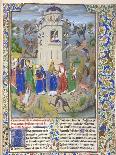 Fortress of Faith (Miniature of the Saints Gregory, Augustine, Jerome, and Ambrose Fighting Demon)-Loyset Liédet-Framed Giclee Print