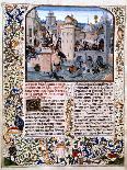 The Murder of Etienne Marcel, 1358, (Mid-15th Centur)-Loyset Liedet-Framed Stretched Canvas