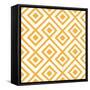 Lozenge Shaped Geometric Pattern-RLN-Framed Stretched Canvas