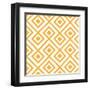 Lozenge Shaped Geometric Pattern-RLN-Framed Art Print