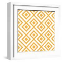 Lozenge Shaped Geometric Pattern-RLN-Framed Art Print