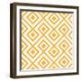 Lozenge Shaped Geometric Pattern-RLN-Framed Art Print