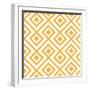 Lozenge Shaped Geometric Pattern-RLN-Framed Art Print