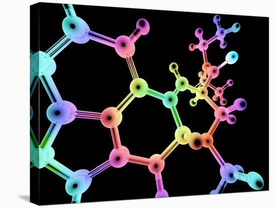 LSD Molecule, Artwork-PASIEKA-Stretched Canvas