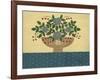 Lt. Blue Flowers with Dark Blue Talecloth-Debbie McMaster-Framed Giclee Print