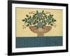 Lt. Blue Flowers with Dark Blue Talecloth-Debbie McMaster-Framed Giclee Print