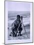 Lt. Evans Surveying with the 4 Inch Theodolite to Locate the South Pole, Scott's Last Expedition-Herbert Ponting-Mounted Photographic Print