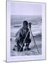 Lt. Evans Surveying with the 4 Inch Theodolite to Locate the South Pole, Scott's Last Expedition-Herbert Ponting-Mounted Photographic Print
