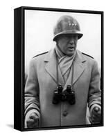 Lt. General George Patton Addressing Troops Somewhere in European Theater of Operations During WWII-null-Framed Stretched Canvas