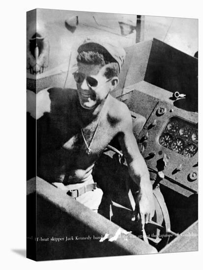 Lt John Kennedy in the Pacific During World War Ii-null-Stretched Canvas