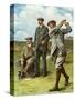 (Ltor) John Henry Taylor (1871-1963), James Braid (1870-1950), and Harry Vardon (1870-1937)-Clement Flower-Stretched Canvas