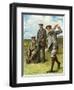 (Ltor) John Henry Taylor (1871-1963), James Braid (1870-1950), and Harry Vardon (1870-1937)-Clement Flower-Framed Giclee Print