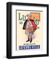 Lu Biscuits - The Little Student (Le Petit Ecolier) - Lefèvre-Utile (LU)-Fermin Bouisset-Framed Art Print