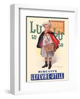 Lu Biscuits - The Little Student (Le Petit Ecolier) - Lefèvre-Utile (LU)-Fermin Bouisset-Framed Art Print