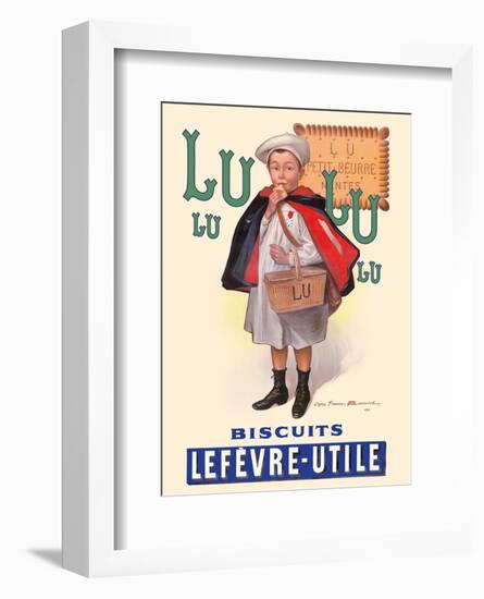 Lu Biscuits - The Little Student (Le Petit Ecolier) - Lefèvre-Utile (LU)-Fermin Bouisset-Framed Art Print