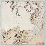 Landscape with Lake, Mountains and Figures in Summer House, C.1540-Lu Zhi-Giclee Print