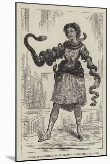 Lualla, the Abyssinian Snake Charmer, at the Royal Aquarium-null-Mounted Giclee Print