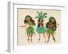 Luau Girls Beige-Cat Coquillette-Framed Art Print