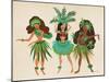 Luau Girls Beige-Cat Coquillette-Mounted Art Print