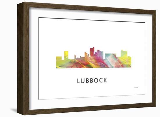 Lubbock Texas Skyline-Marlene Watson-Framed Giclee Print