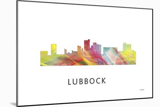 Lubbock Texas Skyline-Marlene Watson-Mounted Giclee Print