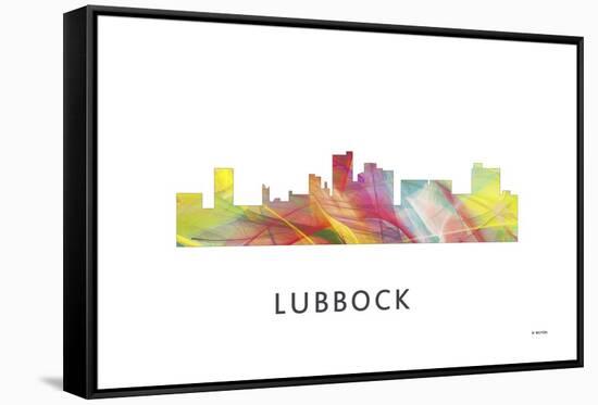 Lubbock Texas Skyline-Marlene Watson-Framed Stretched Canvas