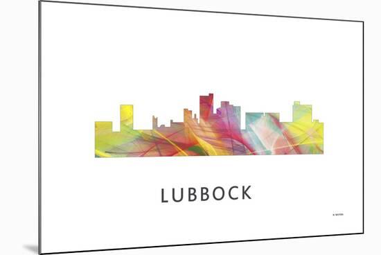 Lubbock Texas Skyline-Marlene Watson-Mounted Giclee Print