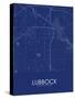 Lubbock, United States of America Blue Map-null-Stretched Canvas