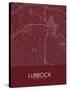 Lubbock, United States of America Red Map-null-Stretched Canvas