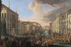 Regatta on the Grand Canal in Honor of Frederick IV, King of Denmark-Luca Carlevarijs-Stretched Canvas