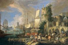 The Bucintoro Departing from the Bacino di San Marco, 1710-Luca Carlevaris-Giclee Print