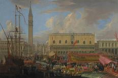 Venice, Piazza San Marco Going Towards the Mint-Luca Carlevaris-Giclee Print