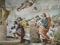 Lycaon, Antenor's Son, Consecrating Apollo's Dagger in Delphi, Episode of Myth of Antenor, 1650-Luca Ferrari-Giclee Print