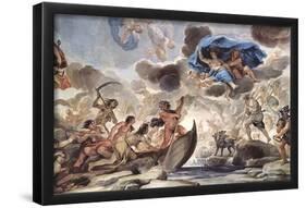 Luca Giordano (Frescoes in the gallery of the Palazzo Medici-Riccardi in Florence, Scene: The bark-null-Framed Poster