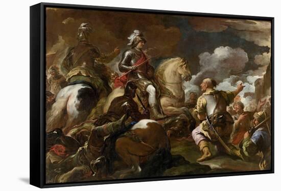 Luca Giordano / 'Taking a stronghold', 1697-1700, Italian School, Oil on canvas, 235 cm x 343 cm...-LUCA GIORDANO-Framed Stretched Canvas