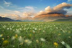 Italy, Marche, Sibillini National Park, Pian Grande with Redentore Mountain in the Background.-Luca Giustozzi-Photographic Print