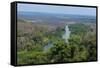 Lucala River flowing out from the Kalandula Falls, Malanje province, Angola, Africa-Michael Runkel-Framed Stretched Canvas