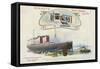 Lucania Steamship-null-Framed Stretched Canvas